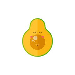 avocado cartoon illustration with various expressions