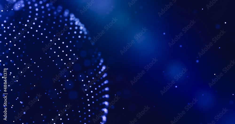 Canvas Prints connected dots for global data, led fiber rays, tech background, fast communication concept.