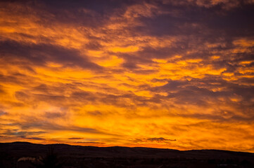 Fototapeta na wymiar Sunrise over Laramie Range; Laramie, Wyoming