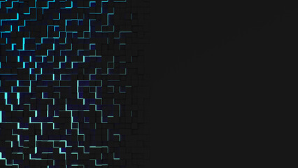 Abstract background for tech with gradient cubes.
