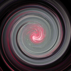 Picturesque abstract illustration. Whirlpool, reflection of the night sky.