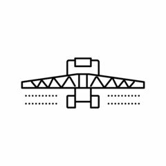 sprayers farm equipment line icon vector illustration