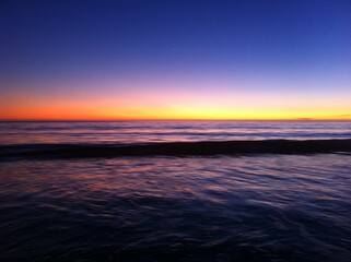 sunset over the sea