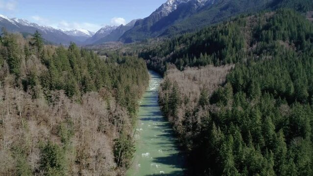 Scenic Washington State Mountain Landscape Shot by Drone