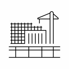 building construction line icon vector illustration