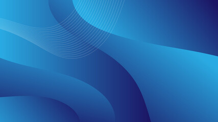  Modern Abstract Background with Motion Waves Element and Blue Color