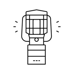 lantern device line icon vector illustration