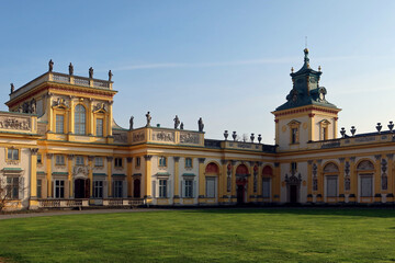Wilanow Palace - King John III Palace, Wilanow, Poland. Former royal palace located in the Wilanów district of Warsaw, Poland