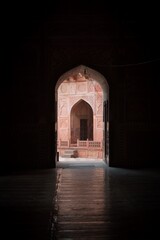 Fototapeta premium Inside the mosque of the Taj Mahal. Agra, Uttar Pradesh, India.