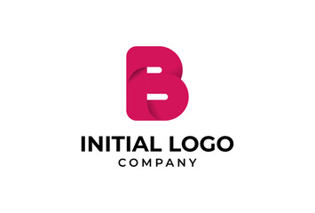Letter B modern and stylish gradient logo design vector illustration	
