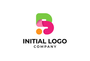 Letter B modern and stylish gradient logo design vector illustration	
