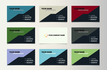 Business Card Template Design. Vector Illustration.