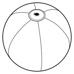 Illustration of a beach ball isolated o white