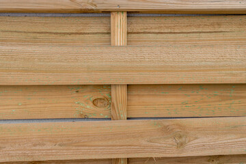 untreated garden lattice boards. Vector wood texture background