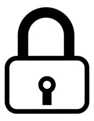 Lock Flat Icon Isolated On White Background