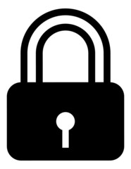 Lock Flat Icon Isolated On White Background