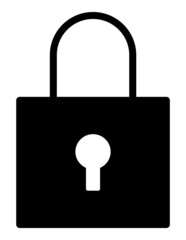Lock Flat Icon Isolated On White Background