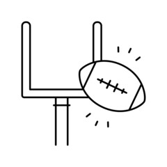 rugby extreme sport game line icon vector illustration
