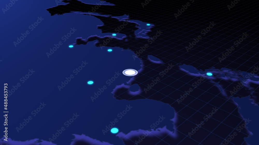 Aufkleber global connectivity from hong kong to other major cities around the world. technology and network co