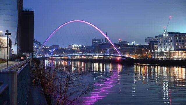 The Wonderful Lights at the Gateshead Millennium Bridge, Newcastle