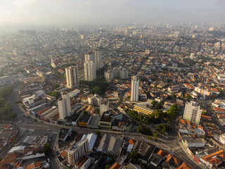 Fototapeta na wymiar how big is this metropole, aerial view, drone megalopole São Paulo, Brazil