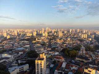 Fototapeta premium how big is this metropole, aerial view, drone megalopole São Paulo, Brazil