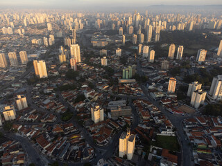 how big is this metropole, aerial view, drone megalopole São Paulo, Brazil