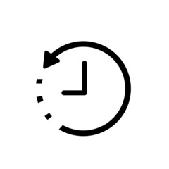 Illustration with arrow clock for concept design. Countdown concept. Round clock. Vector illustration. stock image.