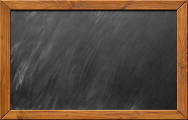 Empty black chalkboard as background. School time