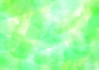 Fototapeta na wymiar 新緑と木漏れ日をイメージした水彩テクスチャの背景