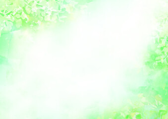 Fototapeta na wymiar 新緑をイメージした淡い水彩テクスチャの背景