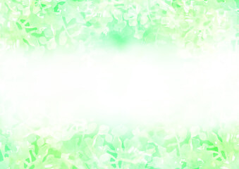 Fototapeta na wymiar 新緑をイメージした淡い水彩テクスチャの背景