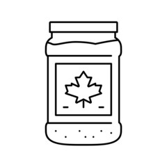 maple sugar bottle line icon vector illustration