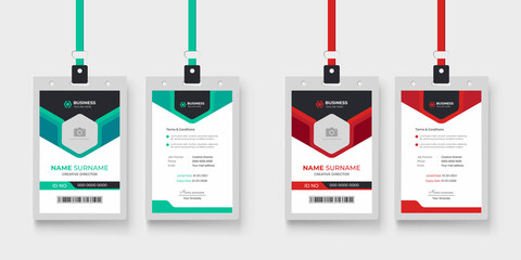 Modern and minimalist id card template  |  Creative id card design for your company employee