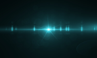 Lens Flare light over background. Easy to add overlay or screen filter over photos