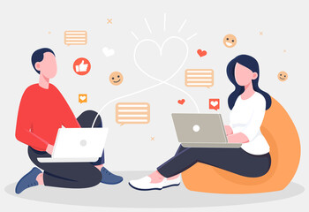 Online dating concept