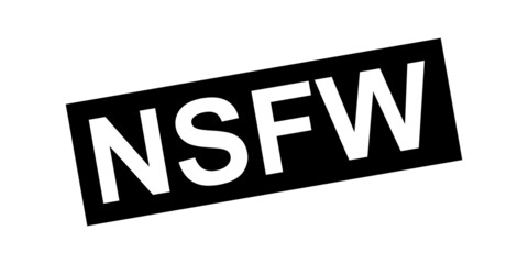 Vector Isolated NSFW Sign on White Background