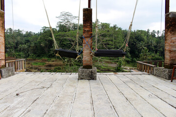 Empty swings in Tegallalang Ubud Bali. Taken January 2022.
