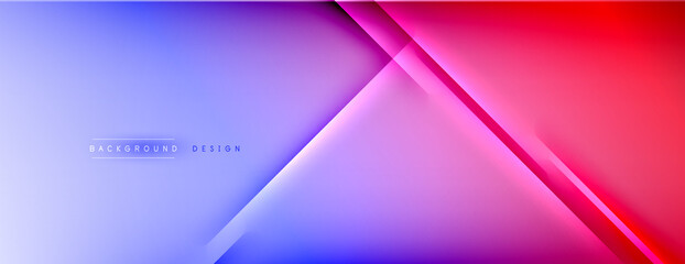 Abstract background - lines composition created with lights and shadows. Technology or business digital template. Trendy simple fluid color gradient abstract background with dynamic