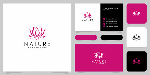 Naklejka na ściany i meble Flower Lotus Logo design vector template