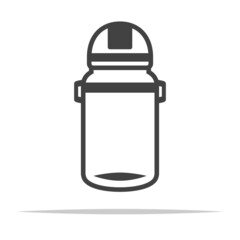 Kids school water bottle icon transparent vector isolated