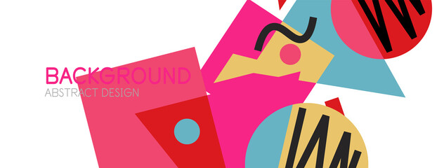 Abstract background with blocks, lines, geometric shapes. Techno or business concept for wallpaper, banner, background, landing page