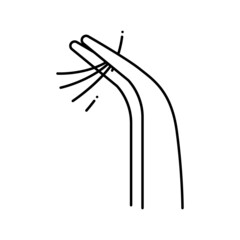 false eyelashes holding tweezer line icon vector illustration