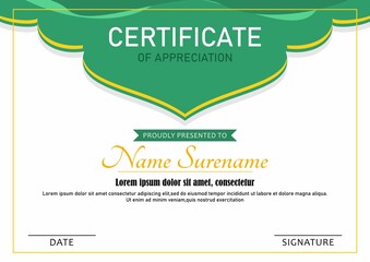 Modern employee of the month certificate