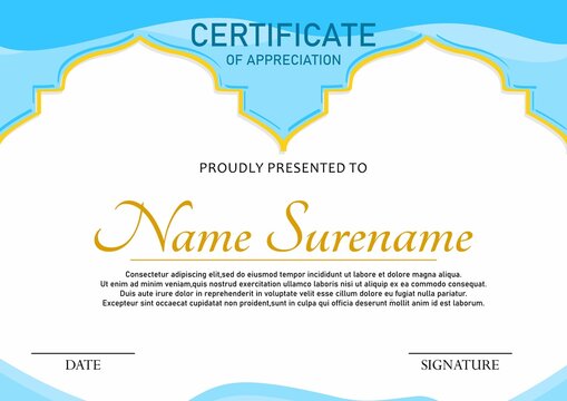 Modern employee of the month certificate