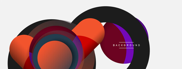 Circle and round shapes abstract background. Vector illustration for wallpaper banner background or landing page