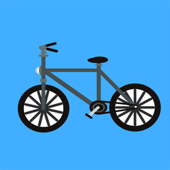 illustration of a bicycle icon or logo in a flat style