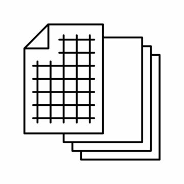 chart paper list line icon vector illustration