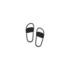 simple slipper logo vector icon illustration