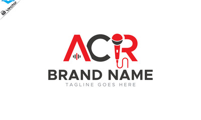 Letter ACR Podcast logo perfect for recording studio logo
